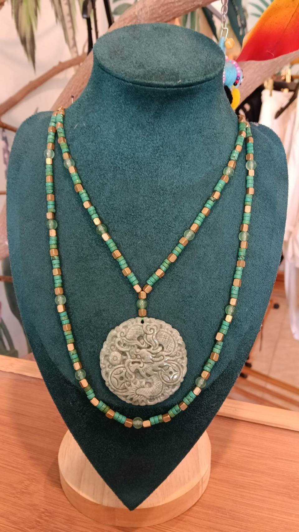 JADE MANDALA Necklace Jewelry BestPlanNoPlan Green
