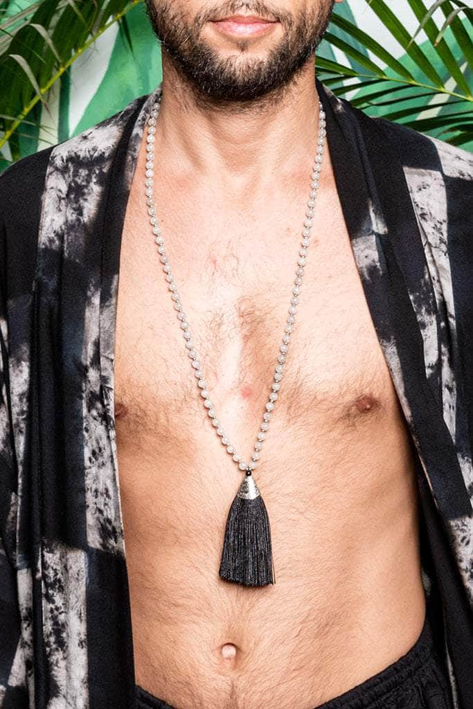 WHITE MALA Necklace Jewelry BestPlanNoPlan 80 cm