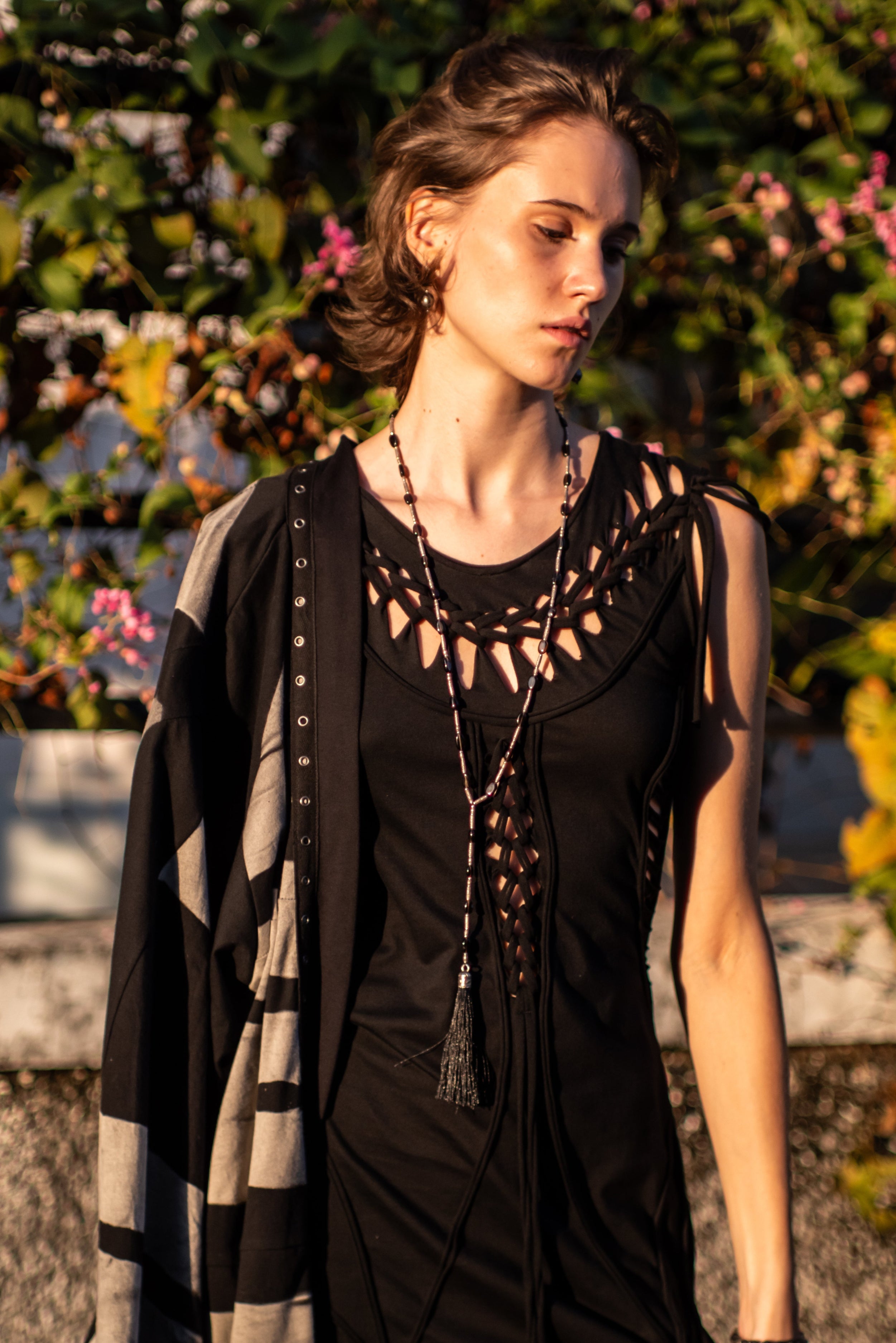 SMOKY TOPAZ TASSEL Long Necklace Jewelry BestPlanNoPlan