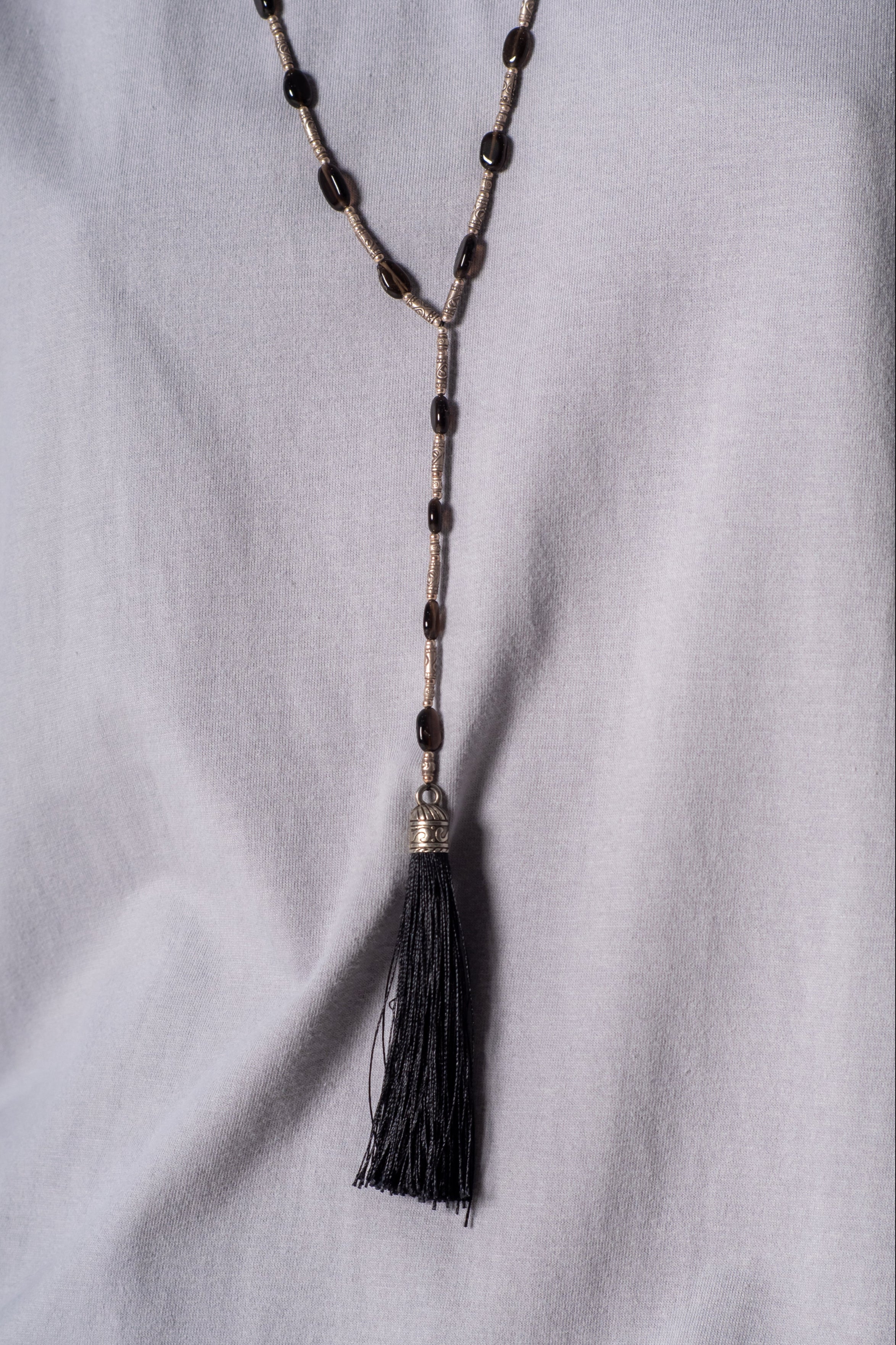 SMOKY TOPAZ TASSEL Long Necklace Jewelry BestPlanNoPlan