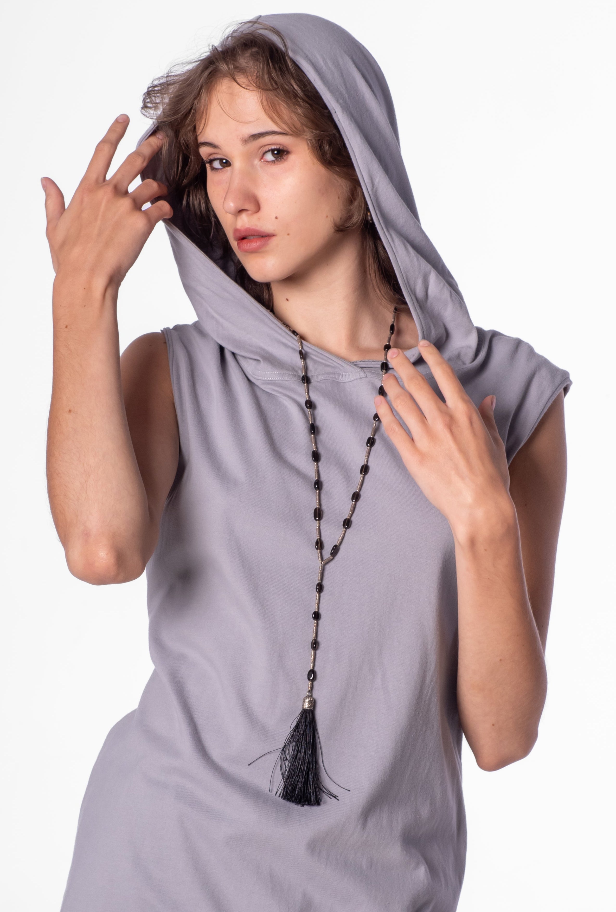 SMOKY TOPAZ TASSEL Long Necklace Jewelry BestPlanNoPlan