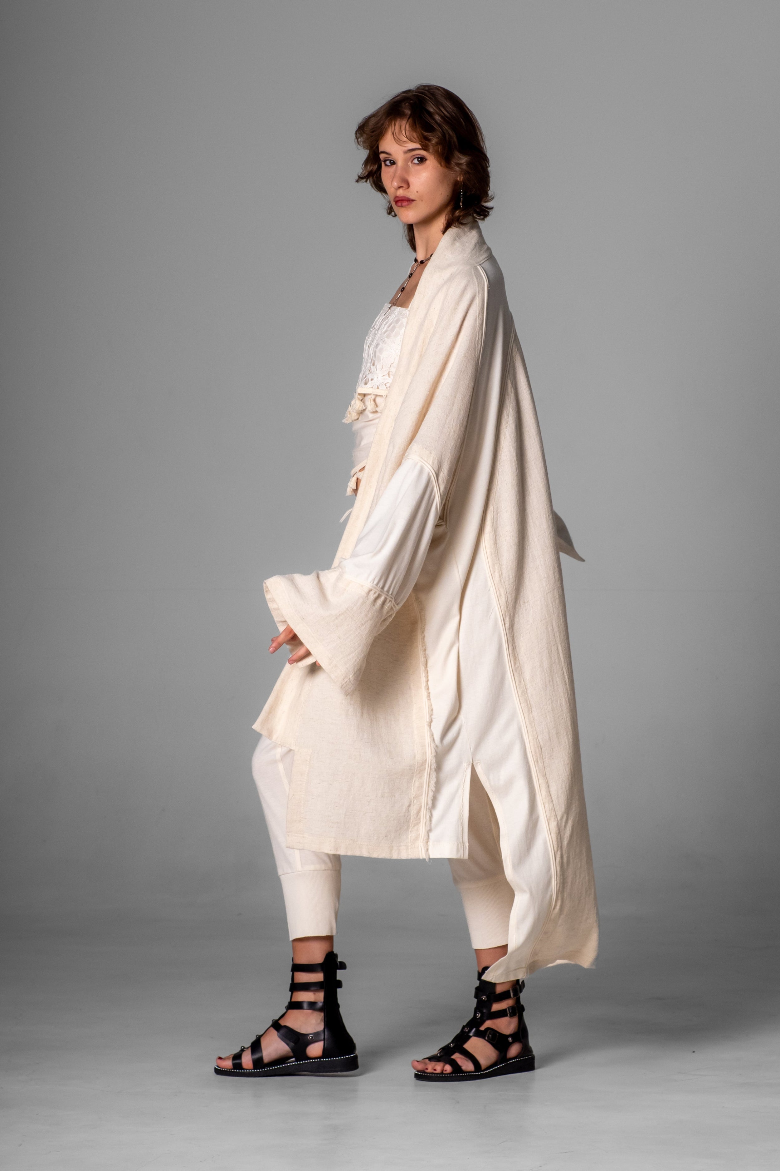LINEN Unisex Kimono Kimono BestPlanNoPlan