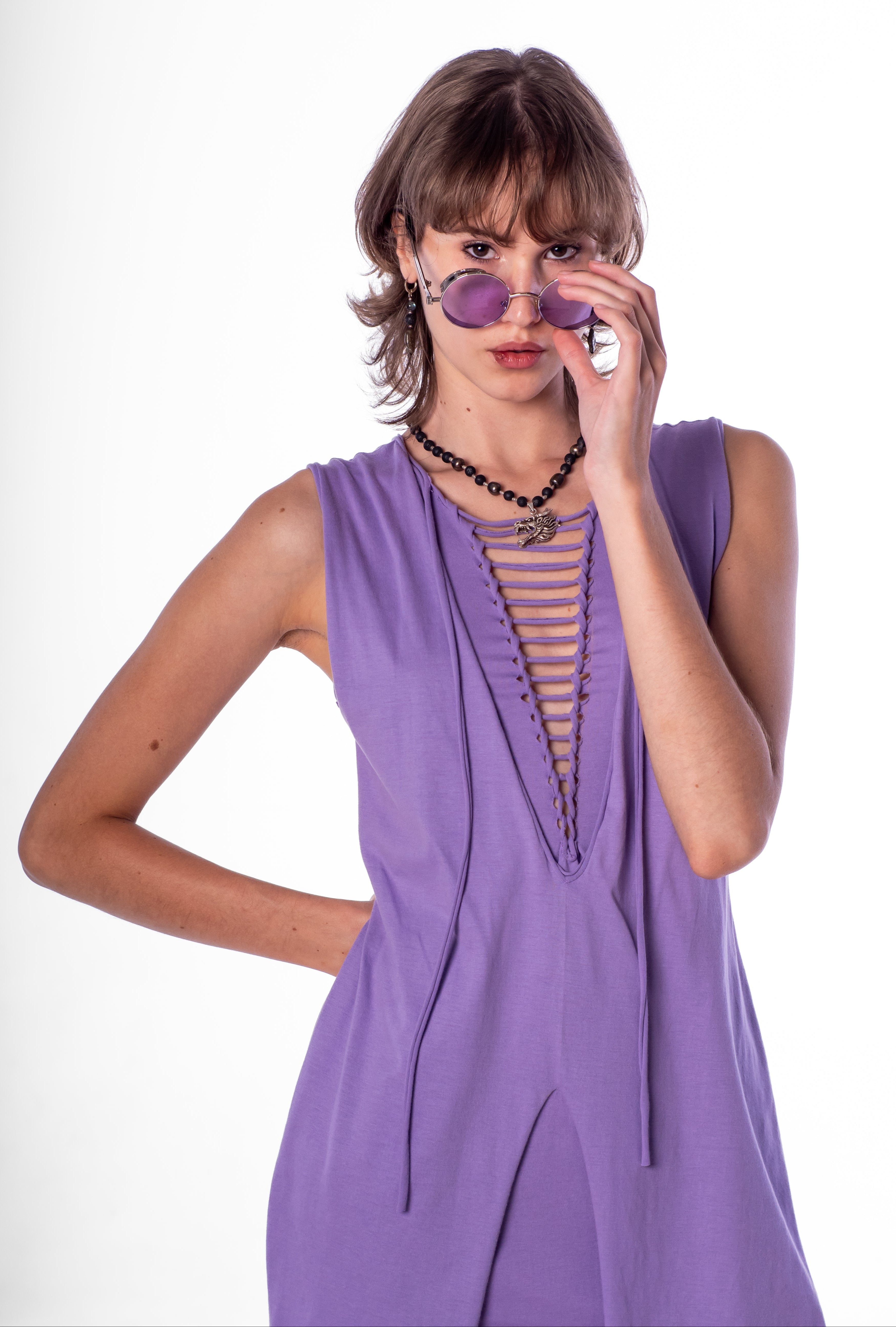 VEST Dress Dress BestPlanNoPlan Purple