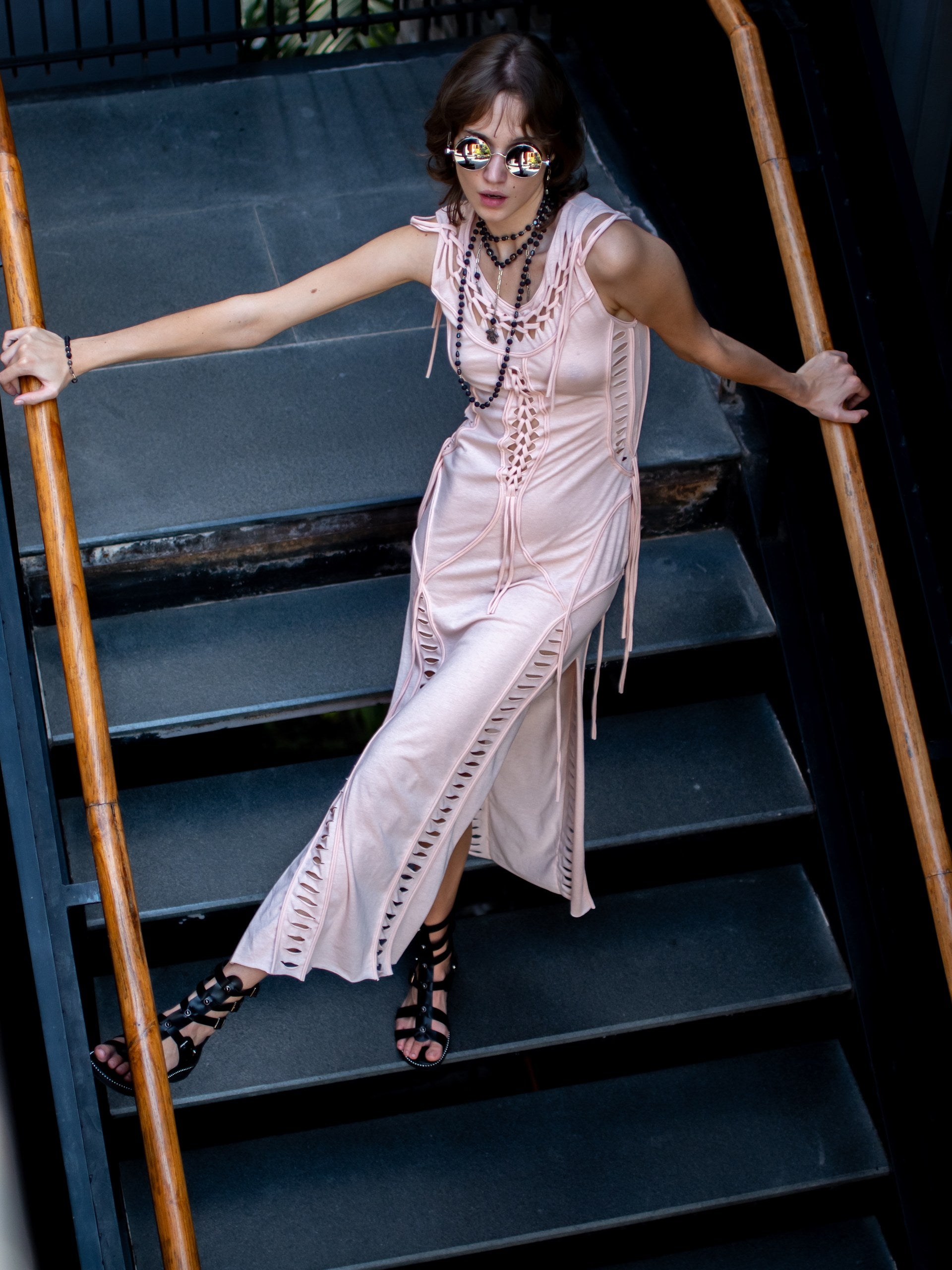 CLEO Long Dress Women Pink