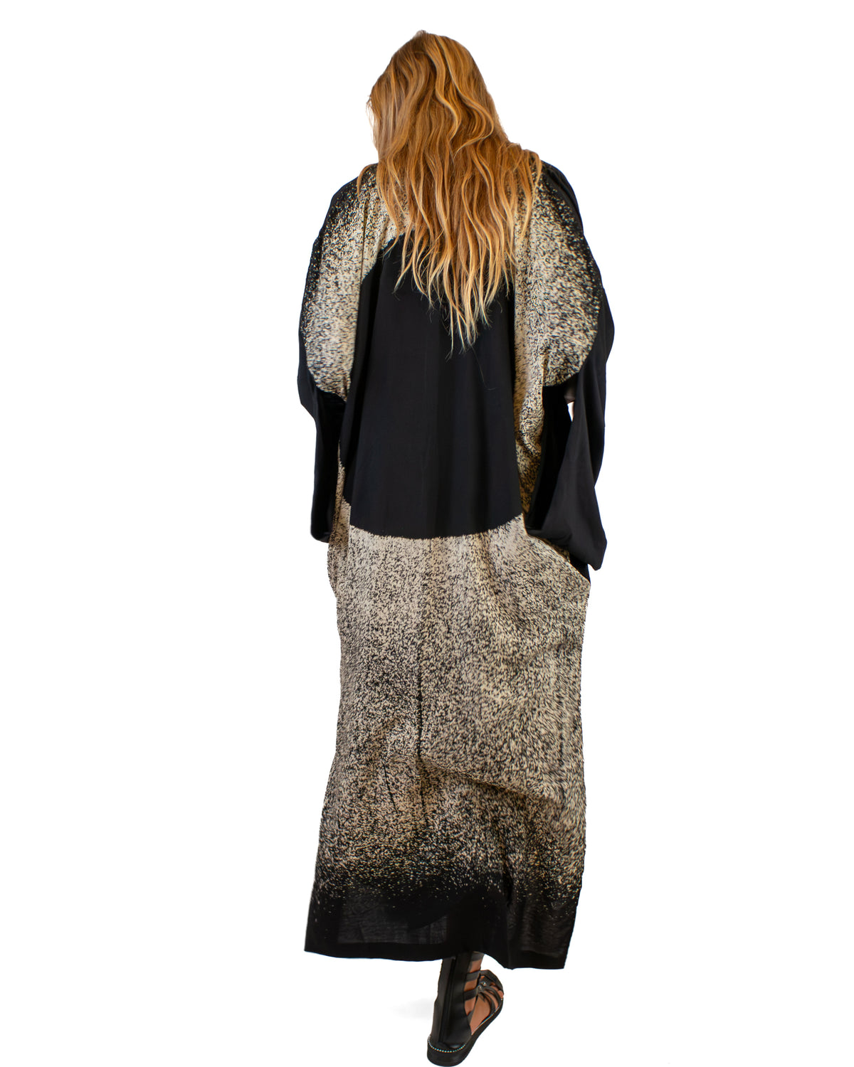 ECLIPSE Long Black Kimono BestPlanNoPlan Black