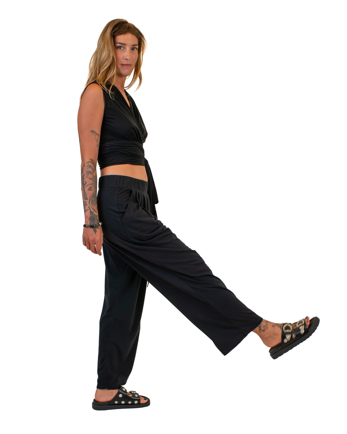 KEY Wide-Leg Cotton Pants Pants BestPlanNoPlan