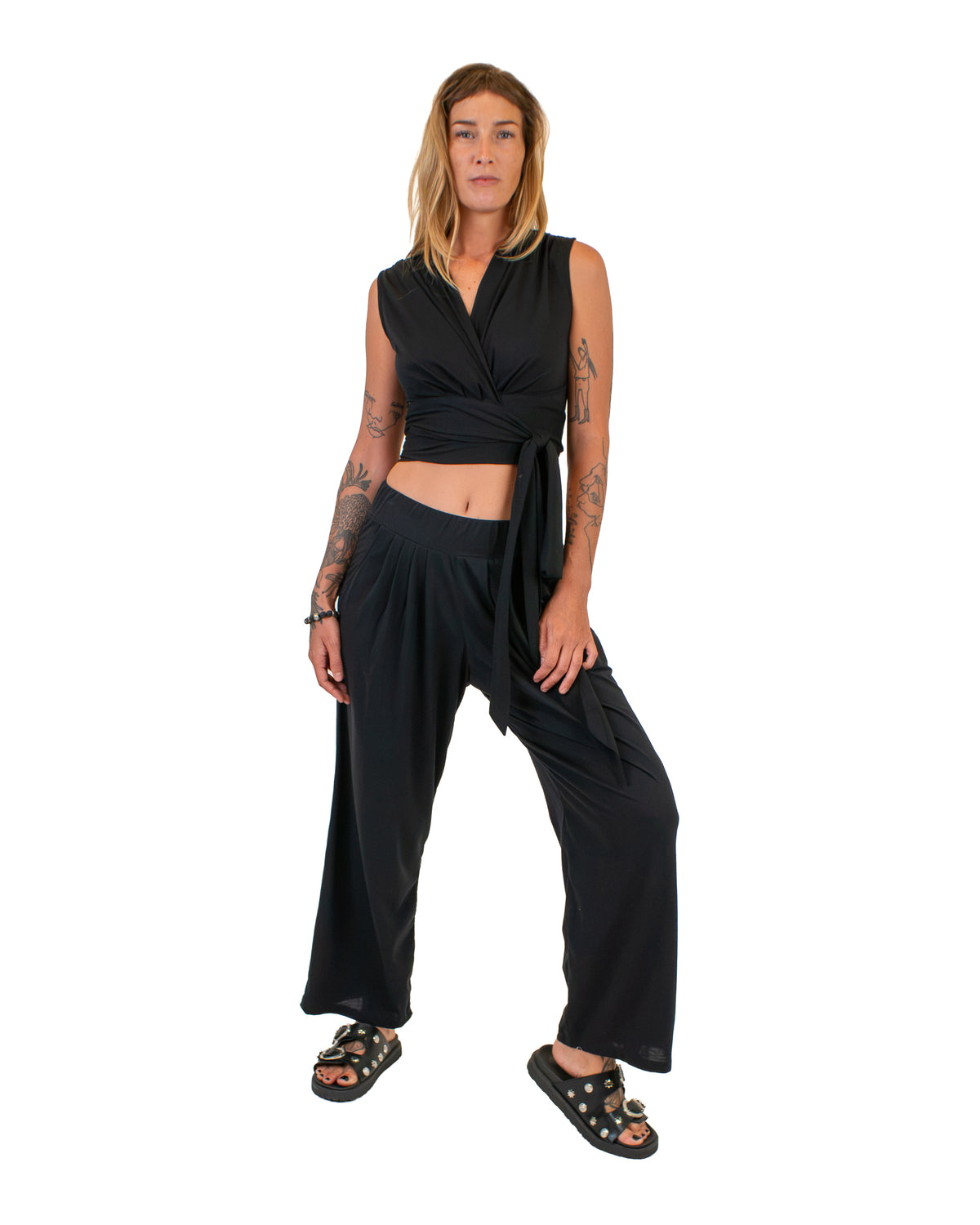 KEY Wide-Leg Cotton Pants Pants BestPlanNoPlan