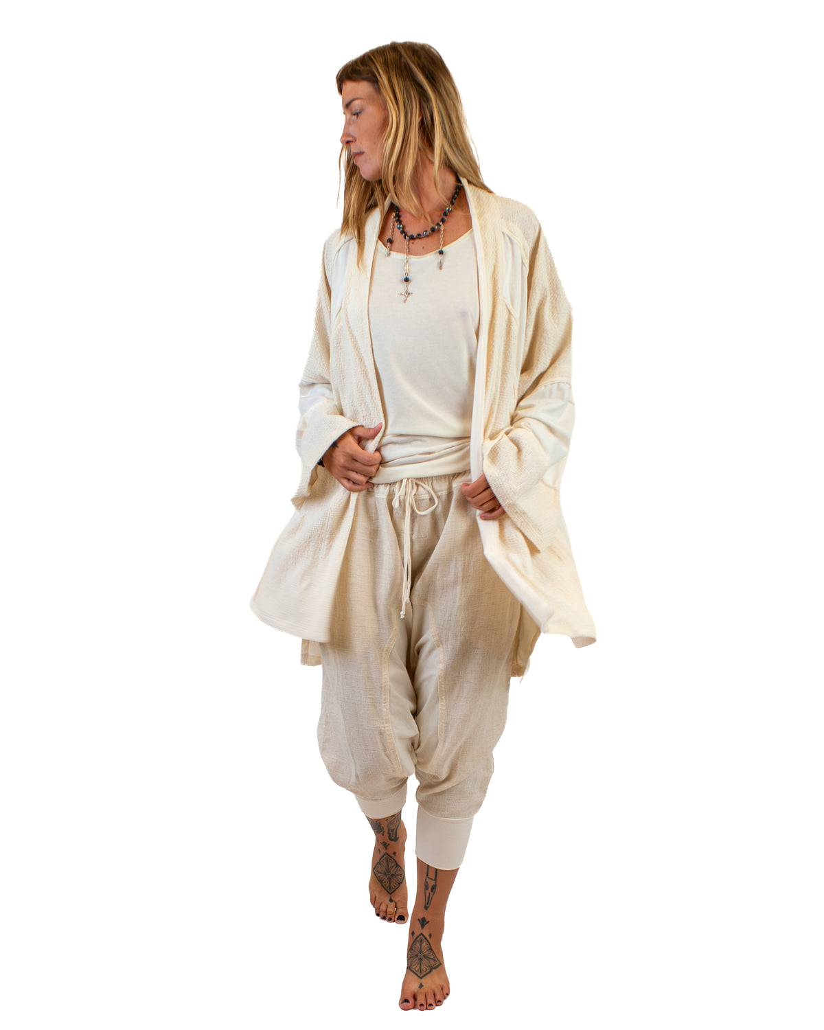 LINEN Long Kimono, Linen-Cotton Blend Kimono BestPlanNoPlan