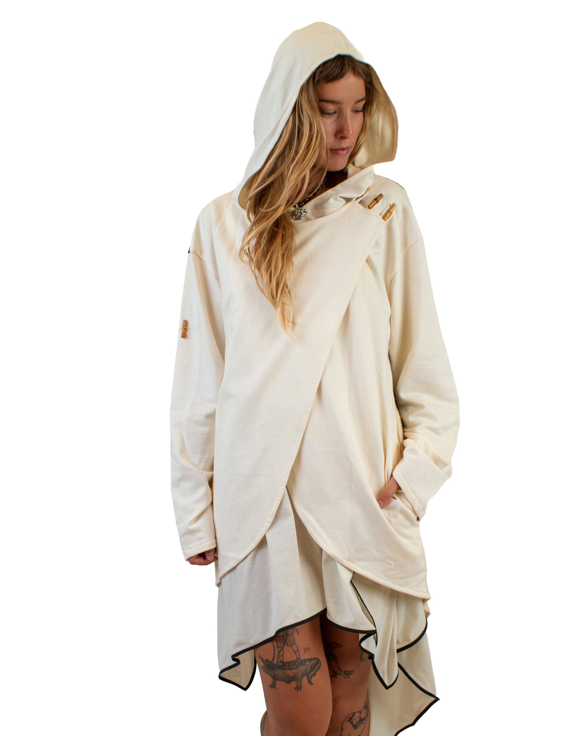 NIGHT RIDE Hooded Cotton Cardigan Top BestPlanNoPlan