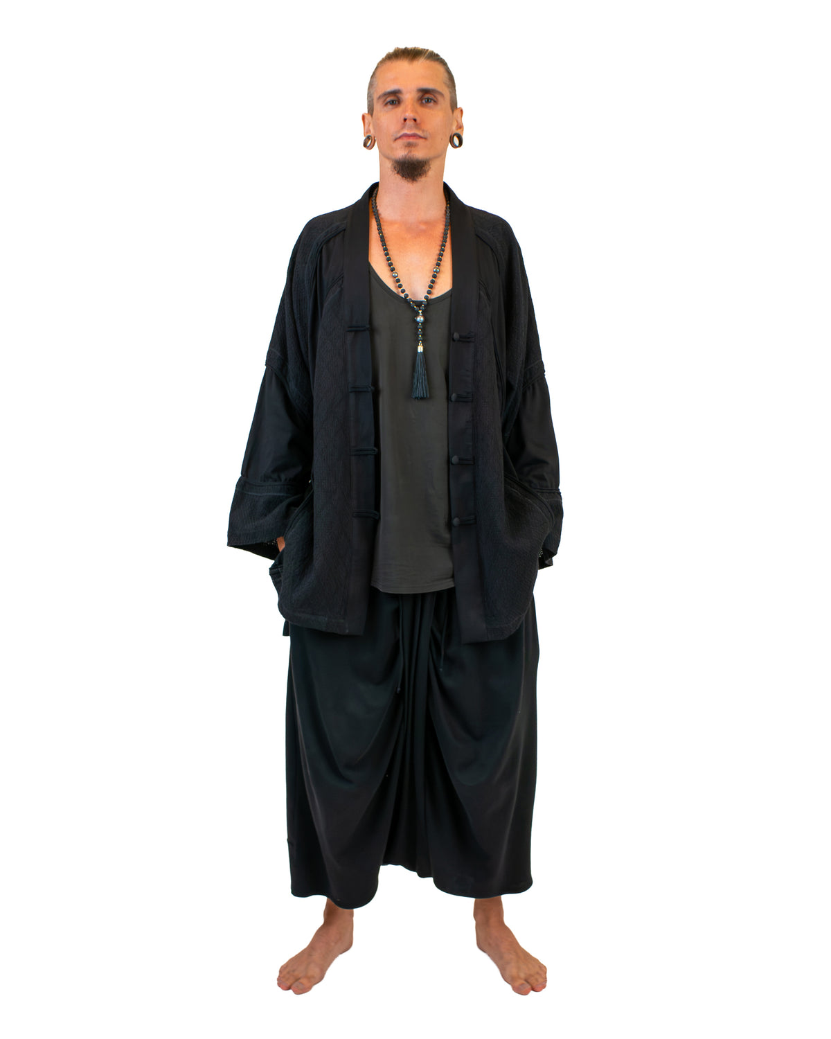 SHORT LINEN Kimono, Linen-Cotton Blend Kimono BestPlanNoPlan