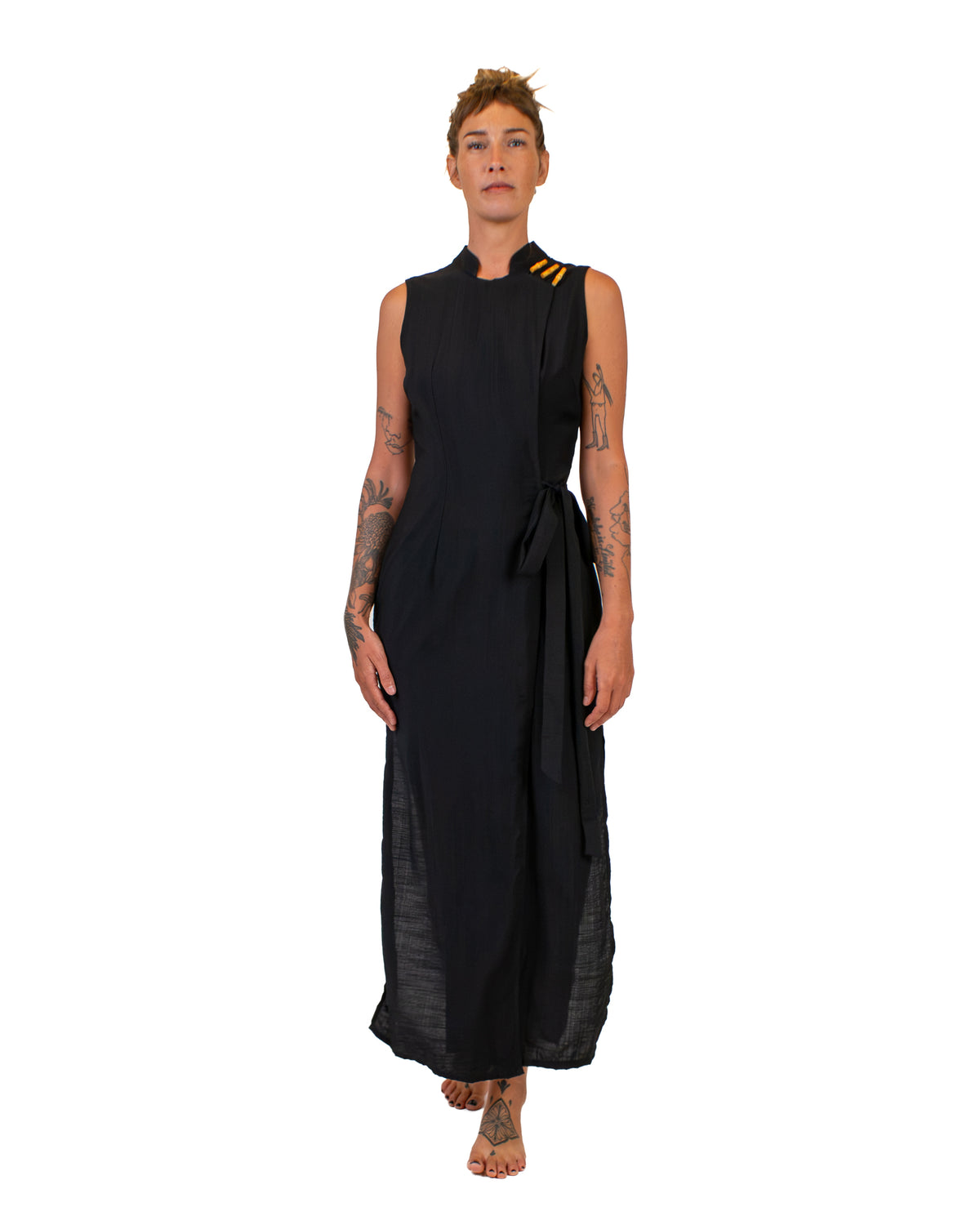 ZEN Silk-Cotton Wrap Dress Dress BestPlanNoPlan
