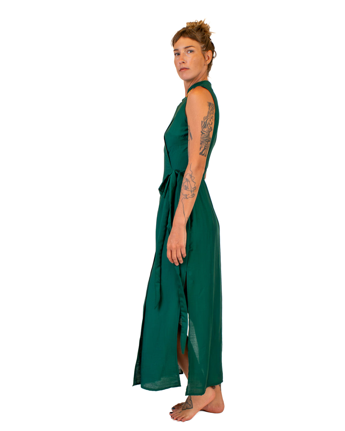 ZEN Silk-Cotton Wrap Dress Dress BestPlanNoPlan
