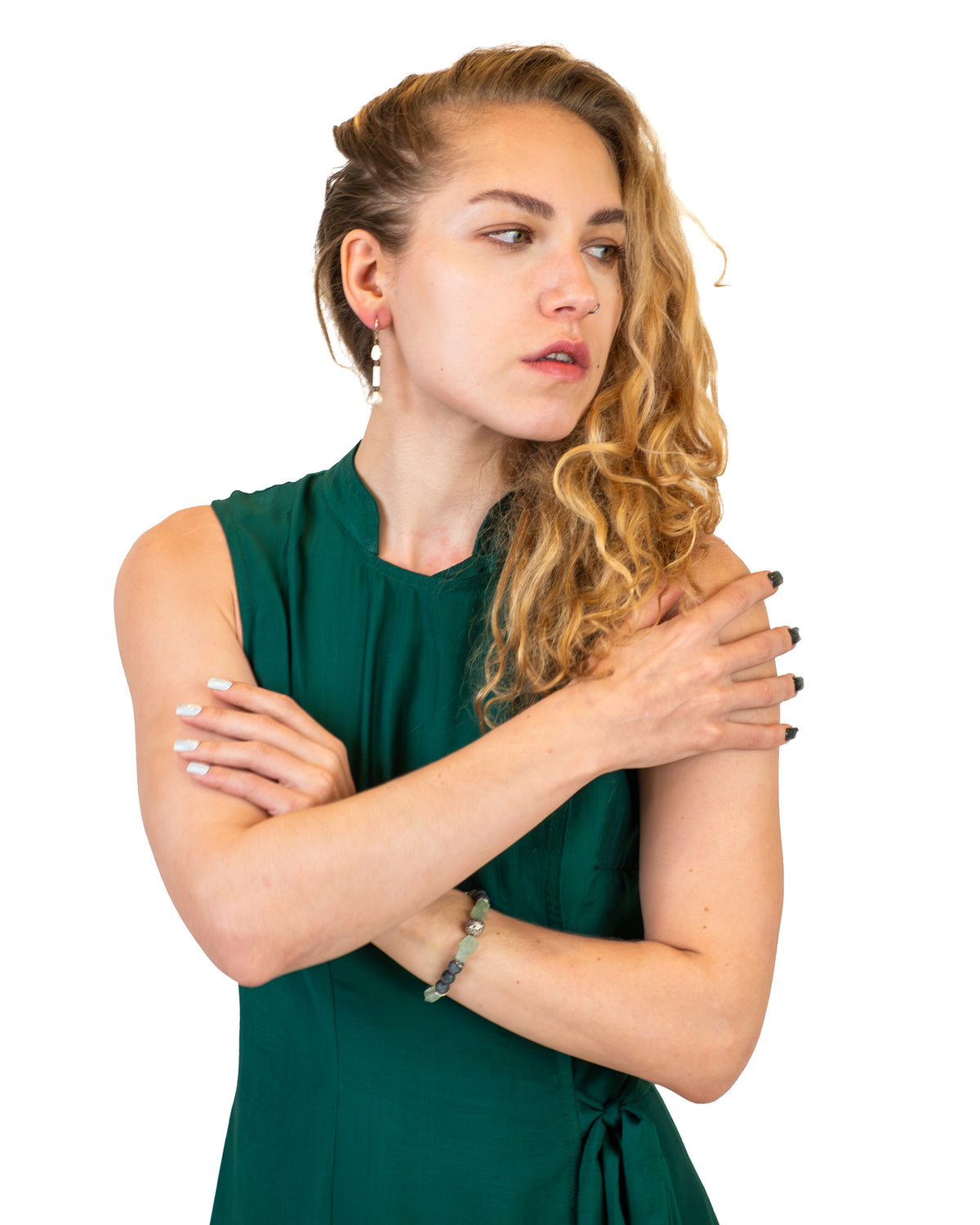 ZEN Silk-Cotton Wrap Dress BestPlanNoPlan Green