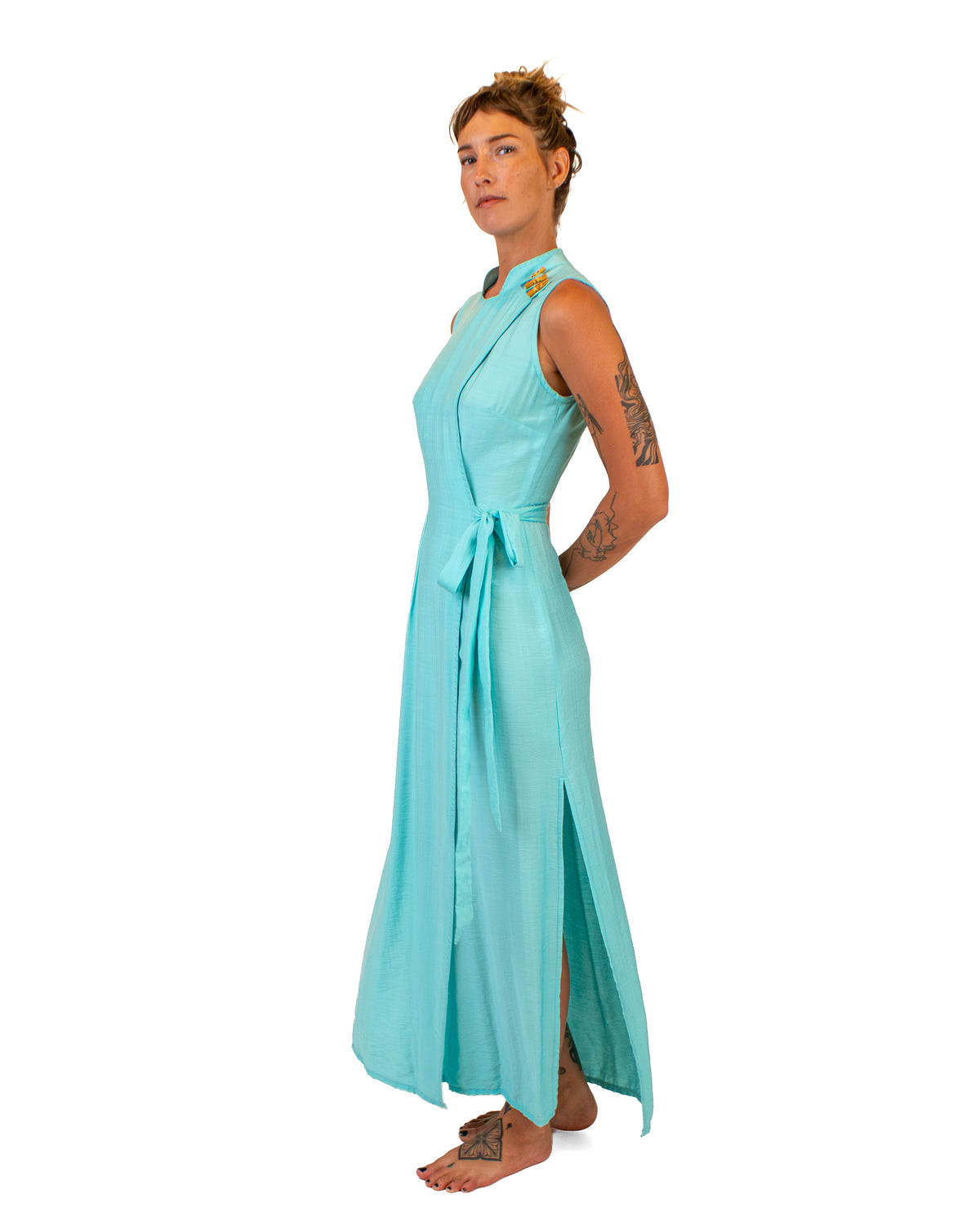 ZEN Silk-Cotton Wrap Dress Dress BestPlanNoPlan