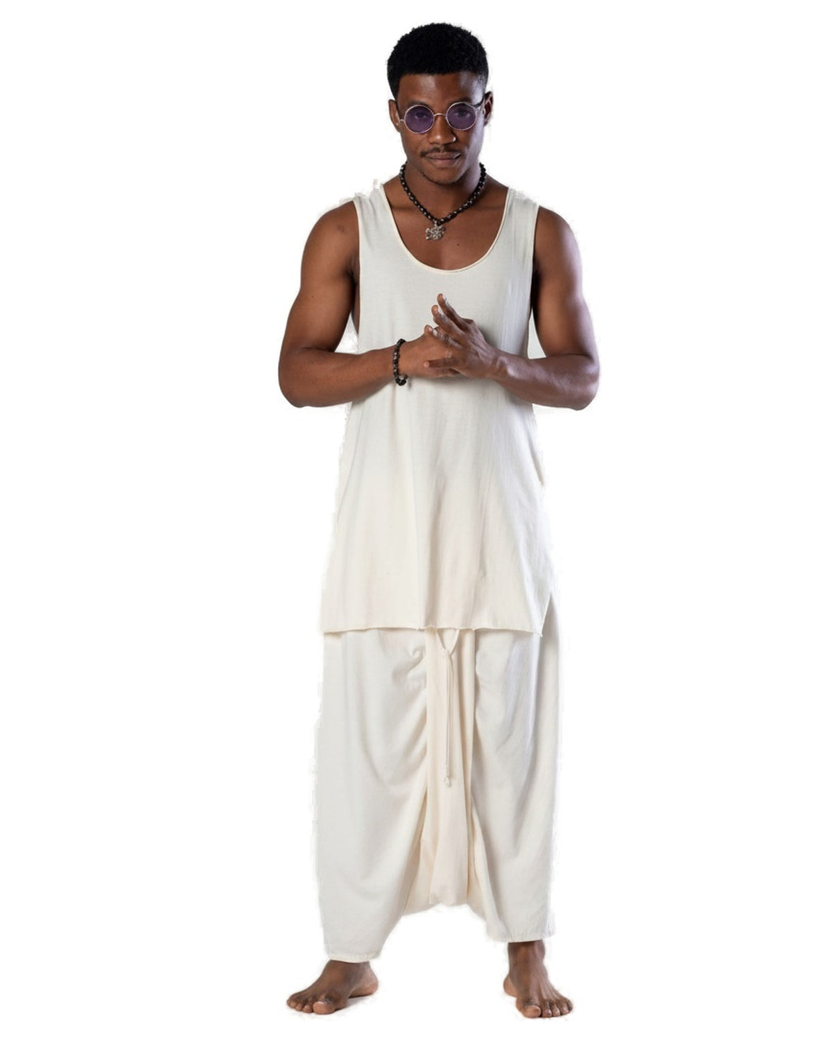 TANK Longline Cotton Top Top BestPlanNoPlan Cream S-M