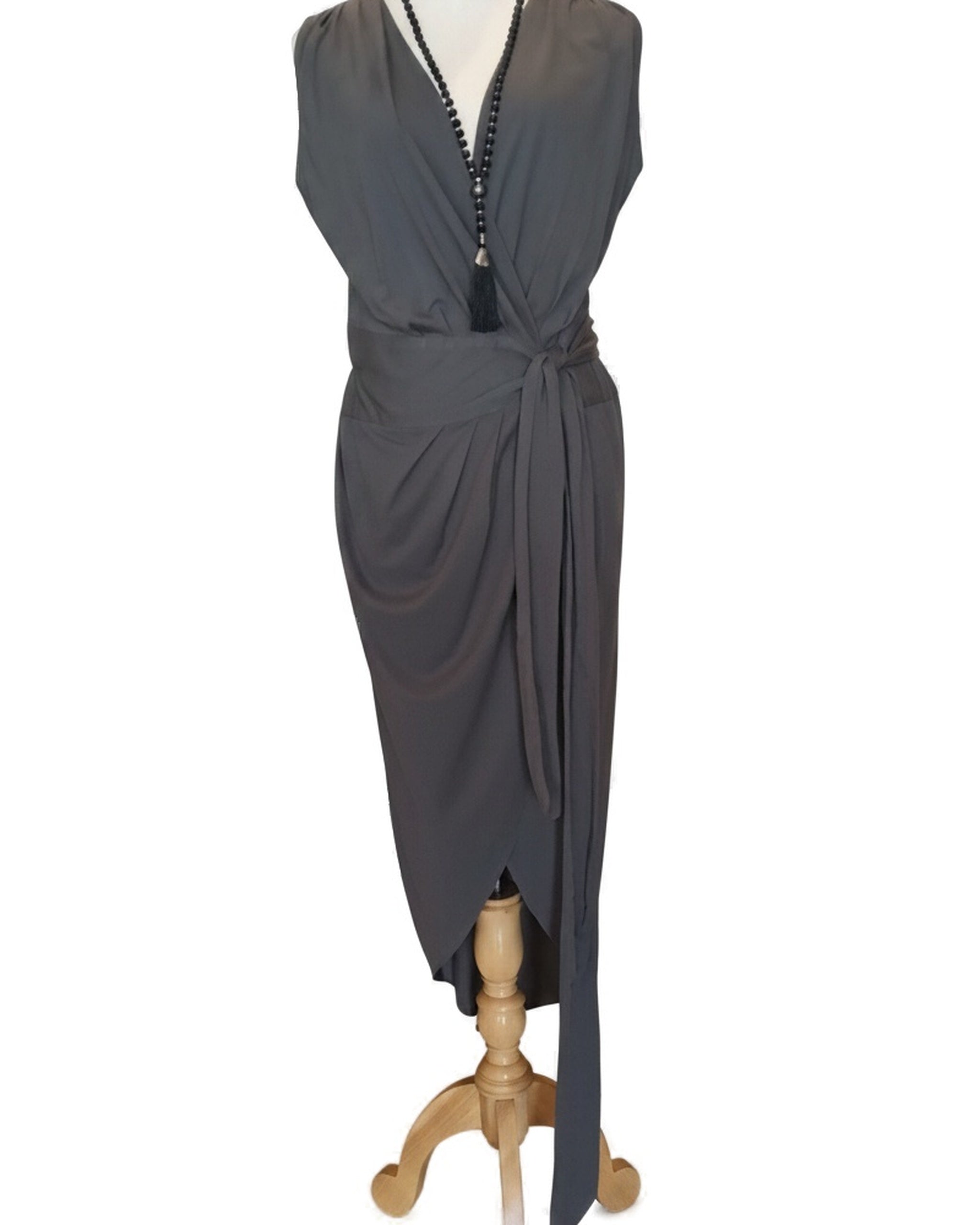 DIARA Wrap Dress Dress BestPlanNoPlan Gray