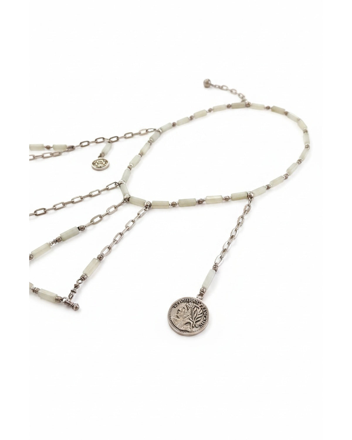 TANTRA White Agate & Pearl Necklace Accessories BestPlanNoPlan