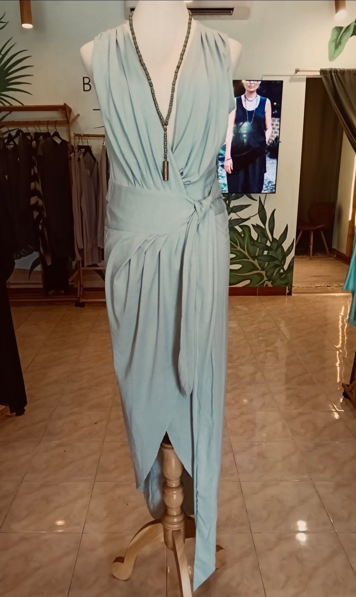 DIARA — Elegant Wrap Dress BestPlanNoPlan Mint