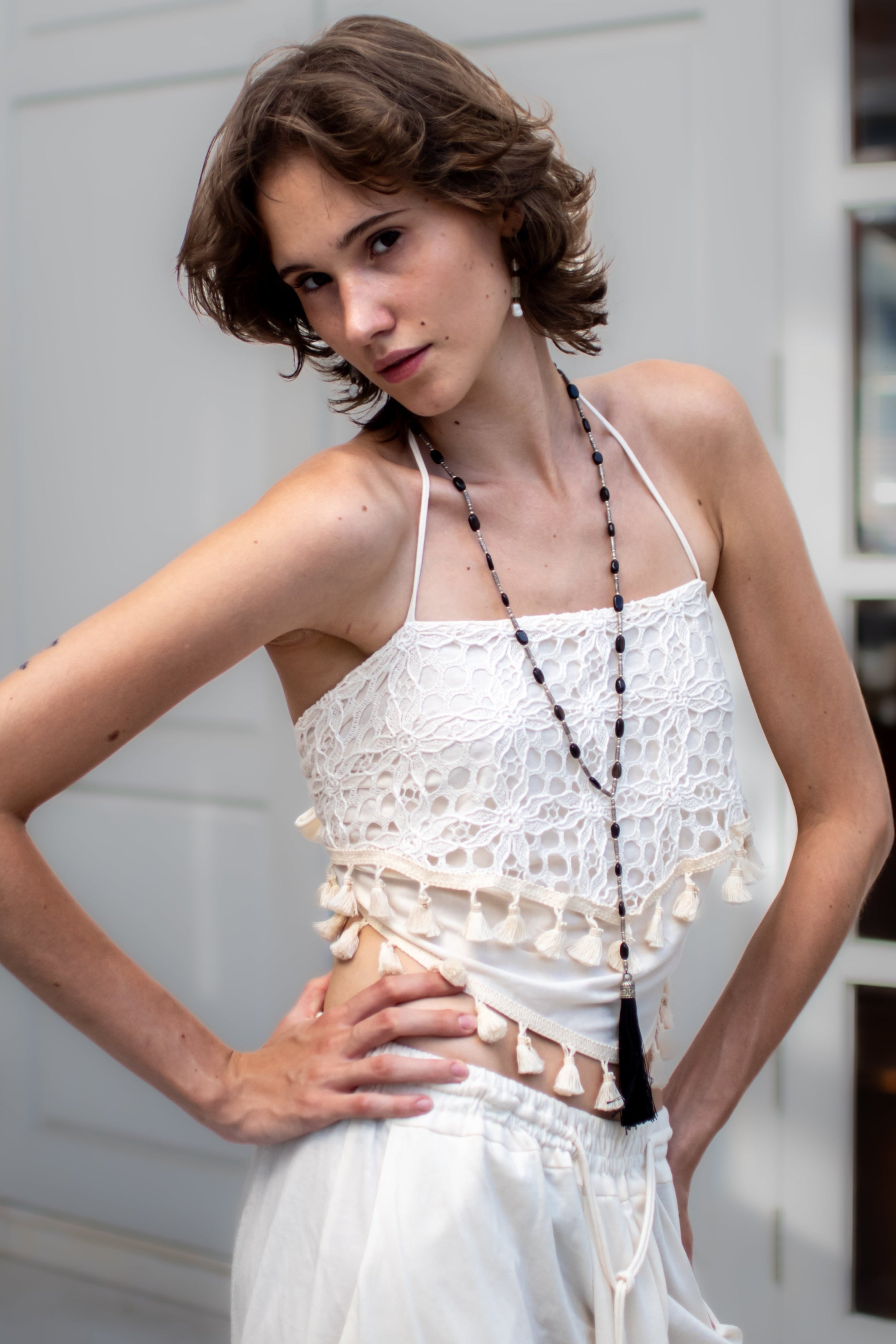 SMOKY TOPAZ TASSEL Long Necklace Jewelry BestPlanNoPlan