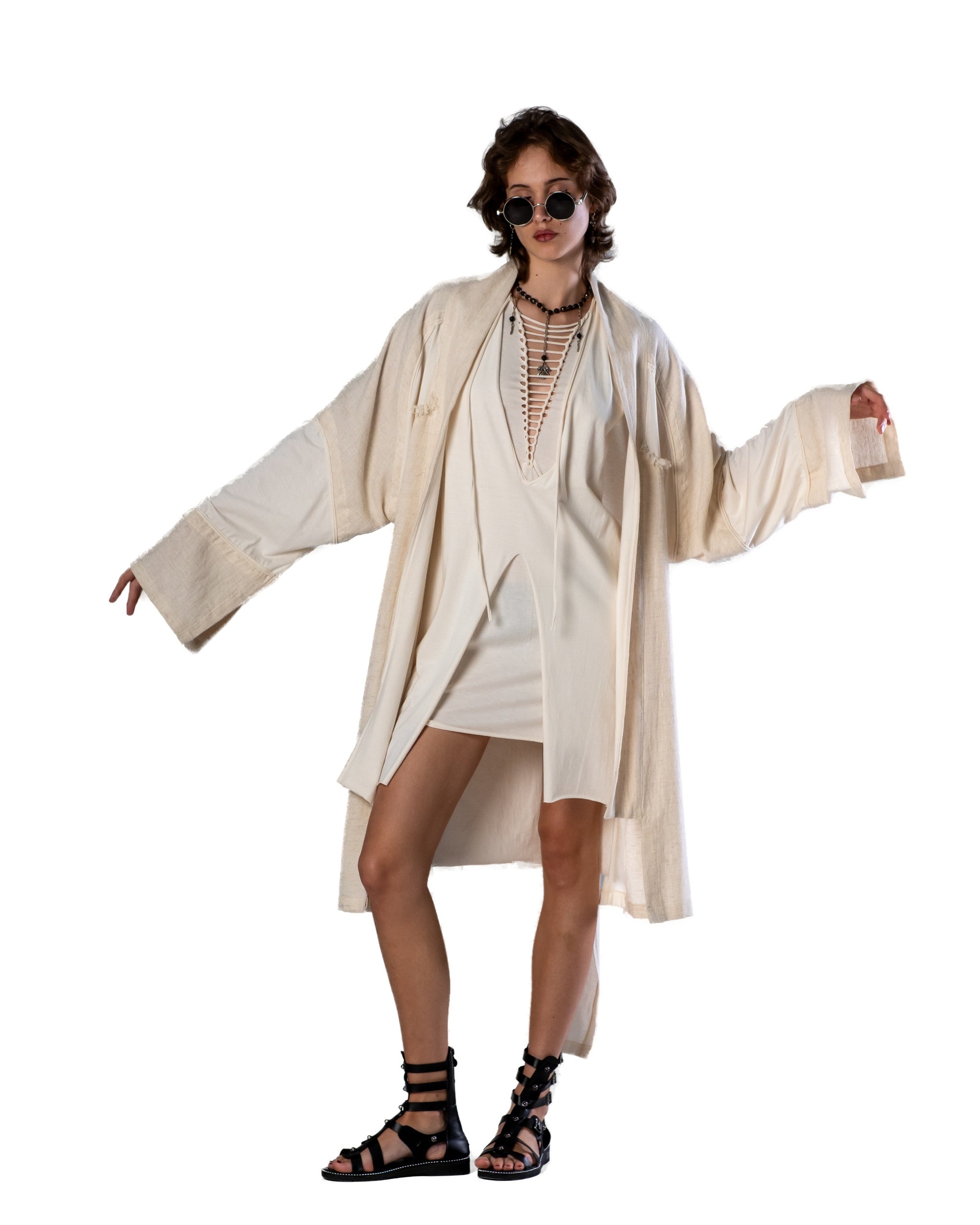 VEST Dress Dress BestPlanNoPlan Cream