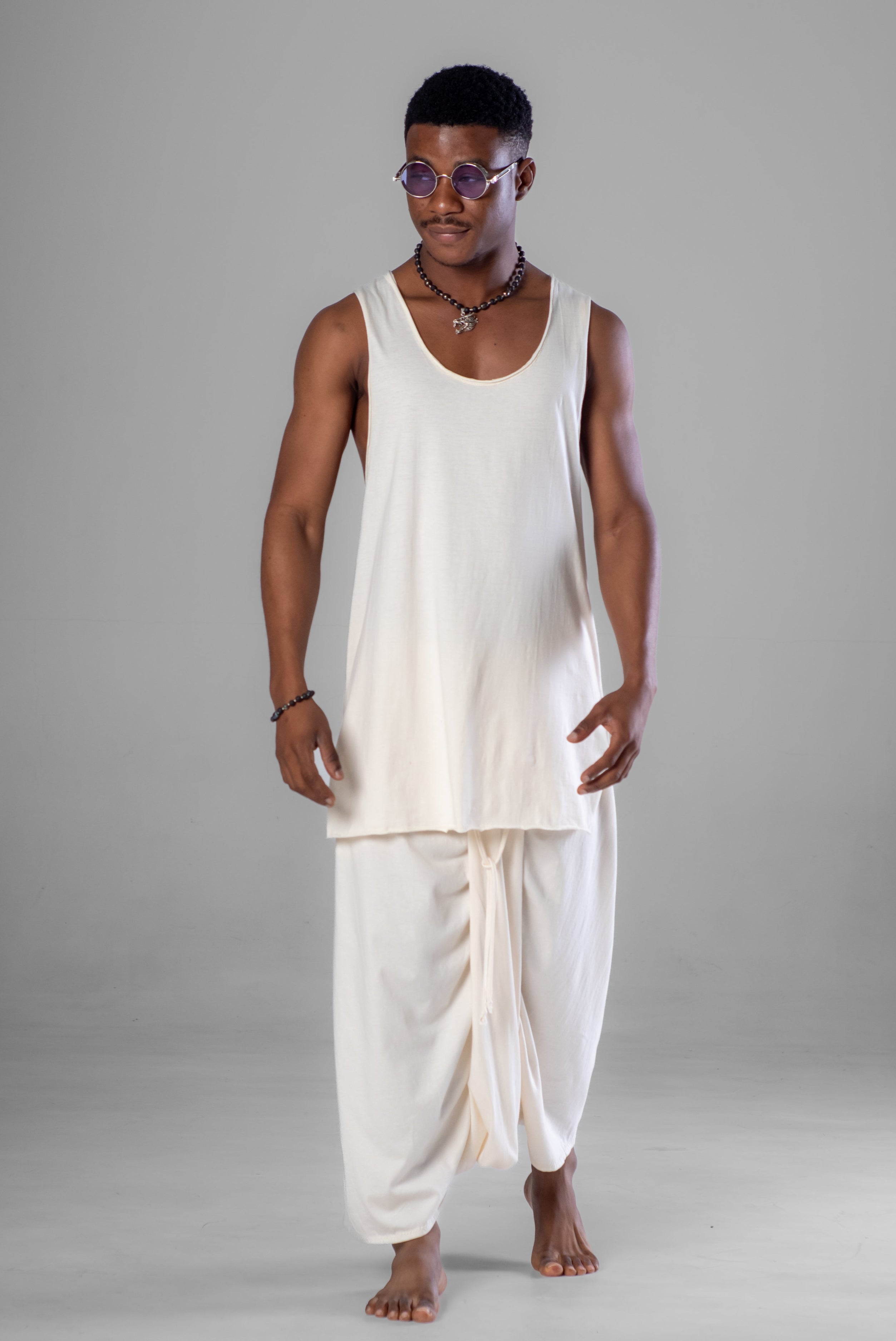 TANK Top Unisex Top BestPlanNoPlan Cream S-M