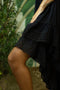 Asymetric Black Unblemished Cotton Boho Summer dress