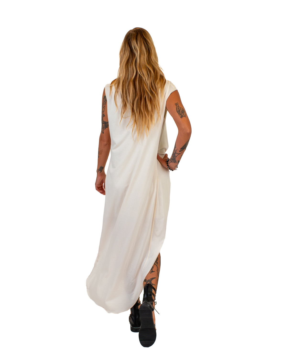FLUIDY Draped Cotton Wrap Tunic Dress BestPlanNoPlan