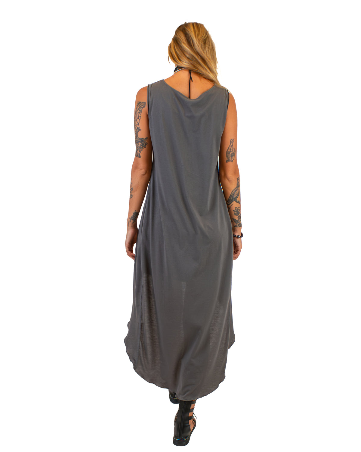 FLUIDY Draped Cotton Wrap Tunic Dress BestPlanNoPlan
