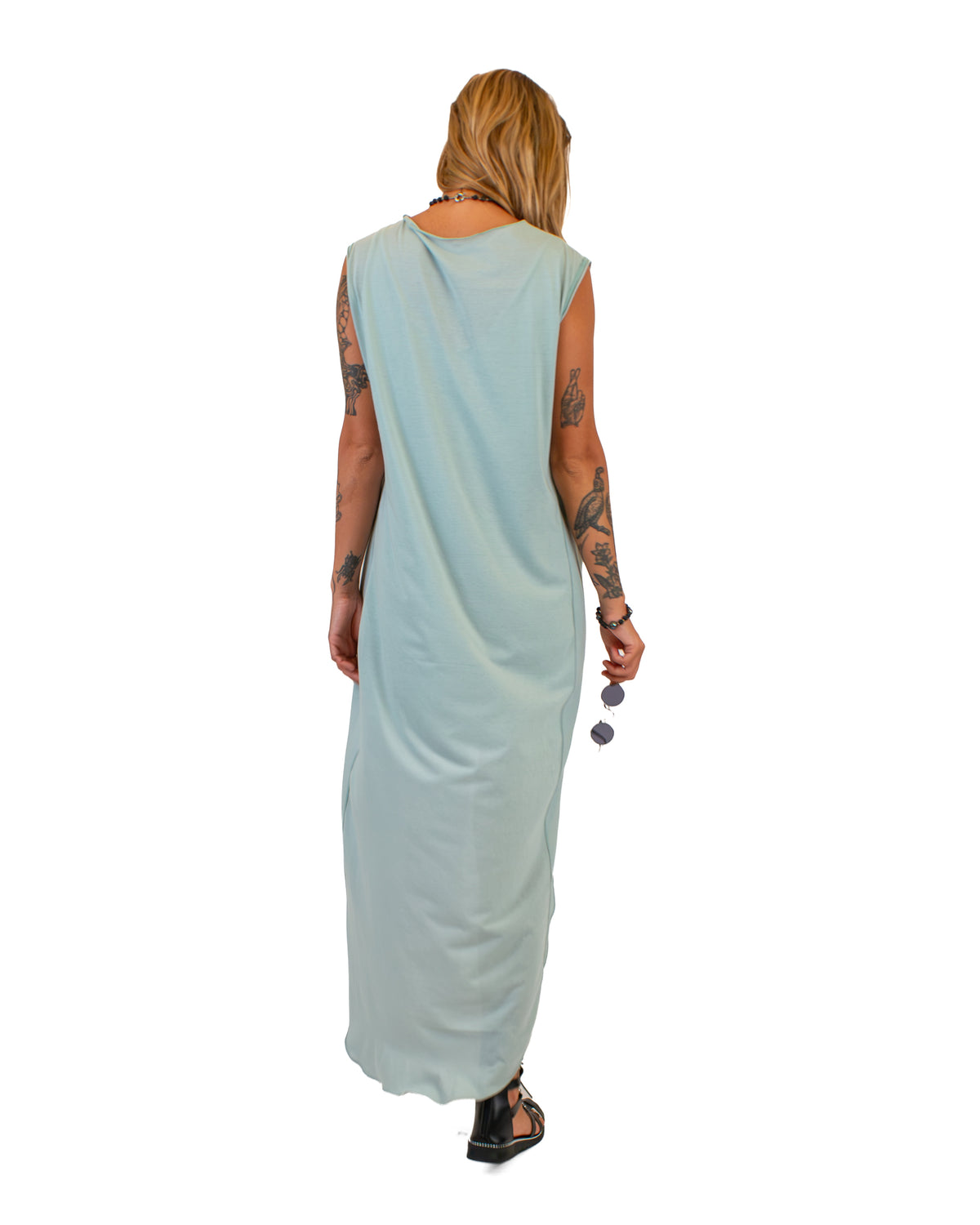 FLUIDY Draped Cotton Wrap Tunic Dress BestPlanNoPlan