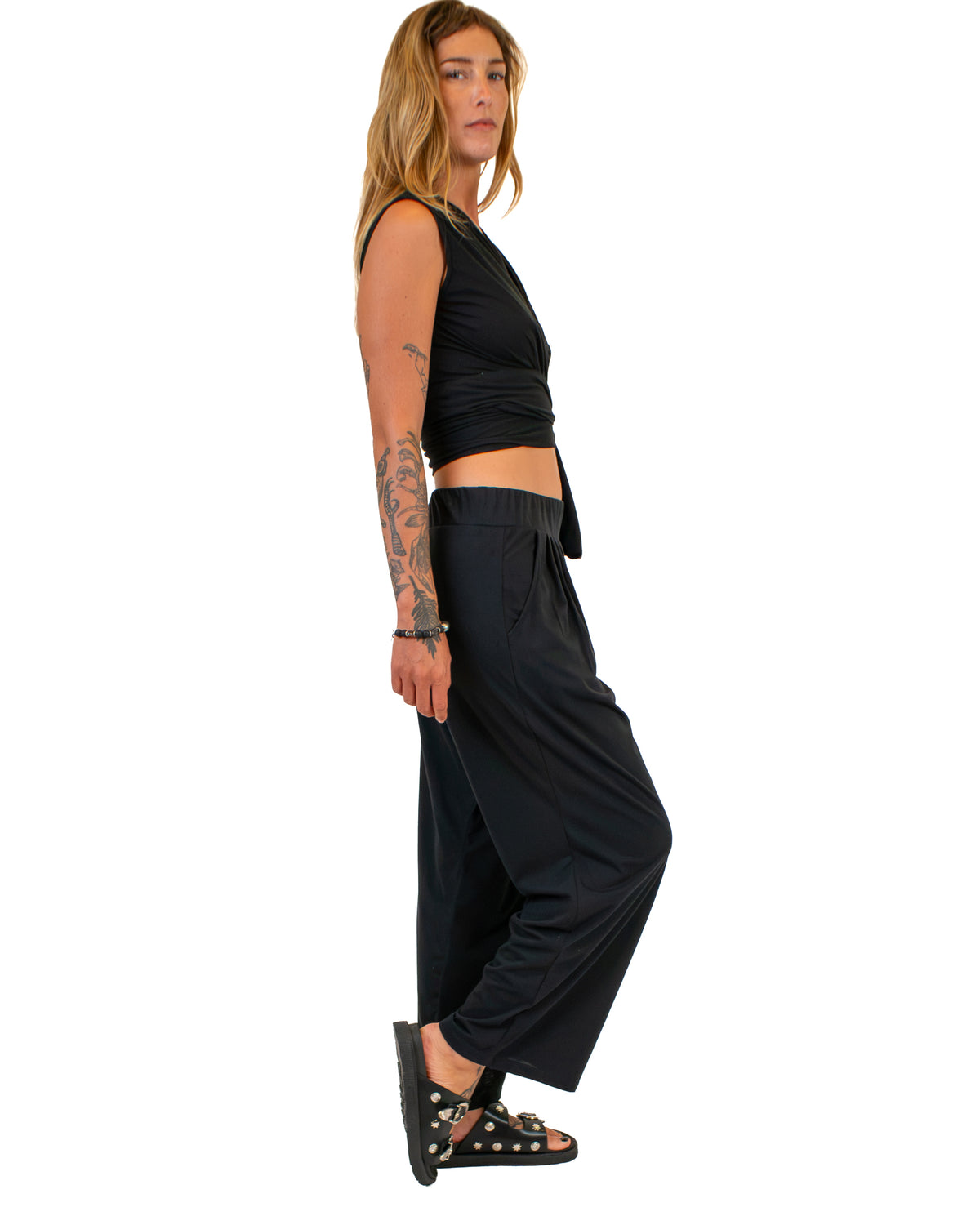 KEY Wide-Leg Cotton Pants Pants BestPlanNoPlan