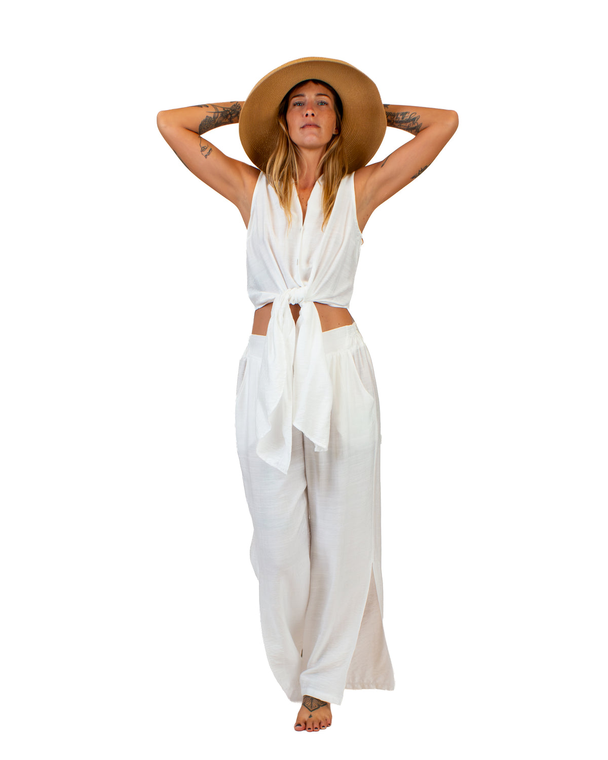 LAGOON Cotton-Silk Two-Piece Set Top BestPlanNoPlan