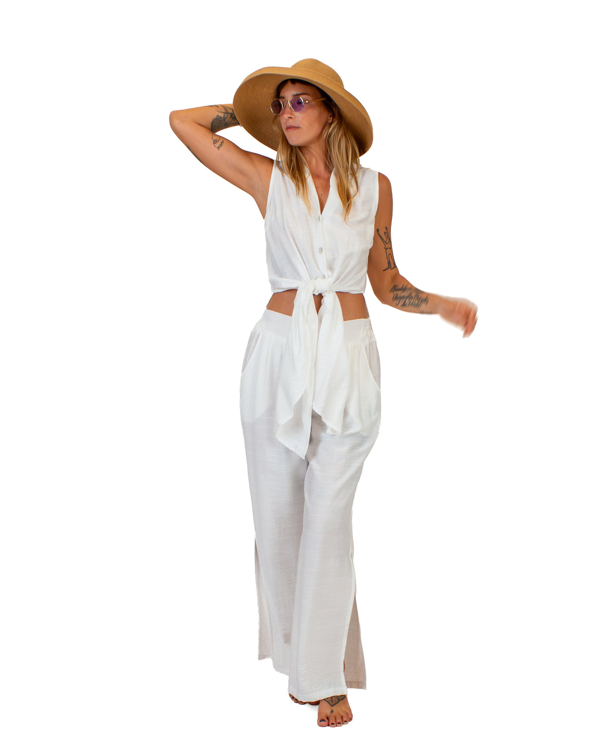 LAGOON Cotton-Silk Two-Piece Set Top BestPlanNoPlan