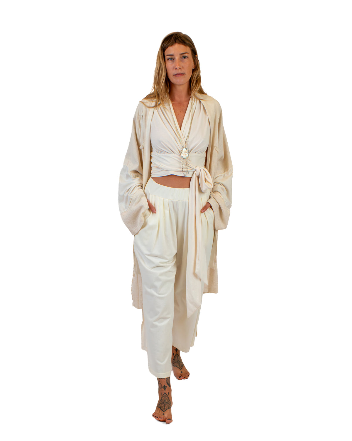 LINEN Long Kimono, Linen-Cotton Blend Kimono BestPlanNoPlan