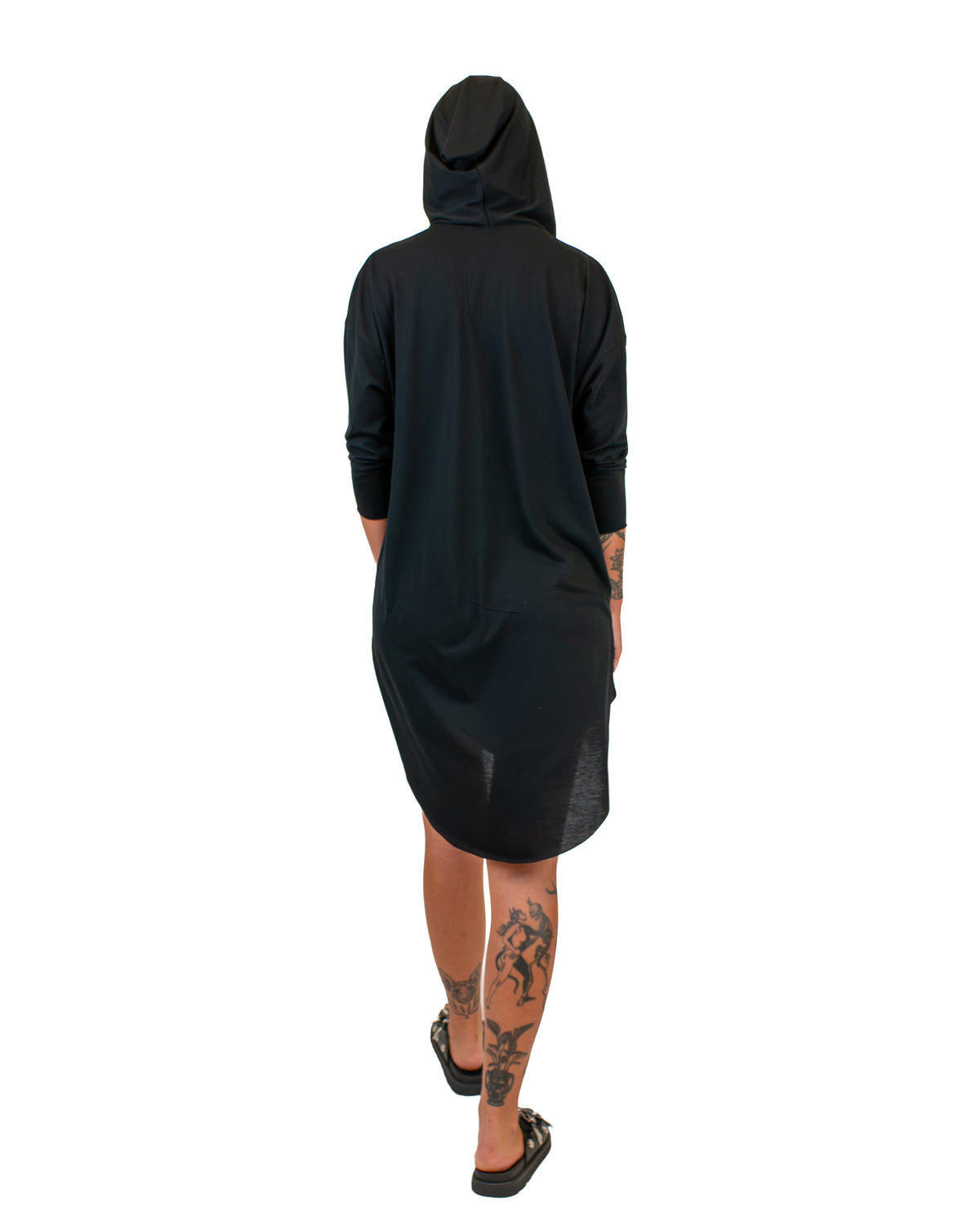 MONA Hooded Cotton Tunic Dress Dress BestPlanNoPlan