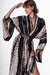 Black and white handmade natural fabric kimono made in Thailand 