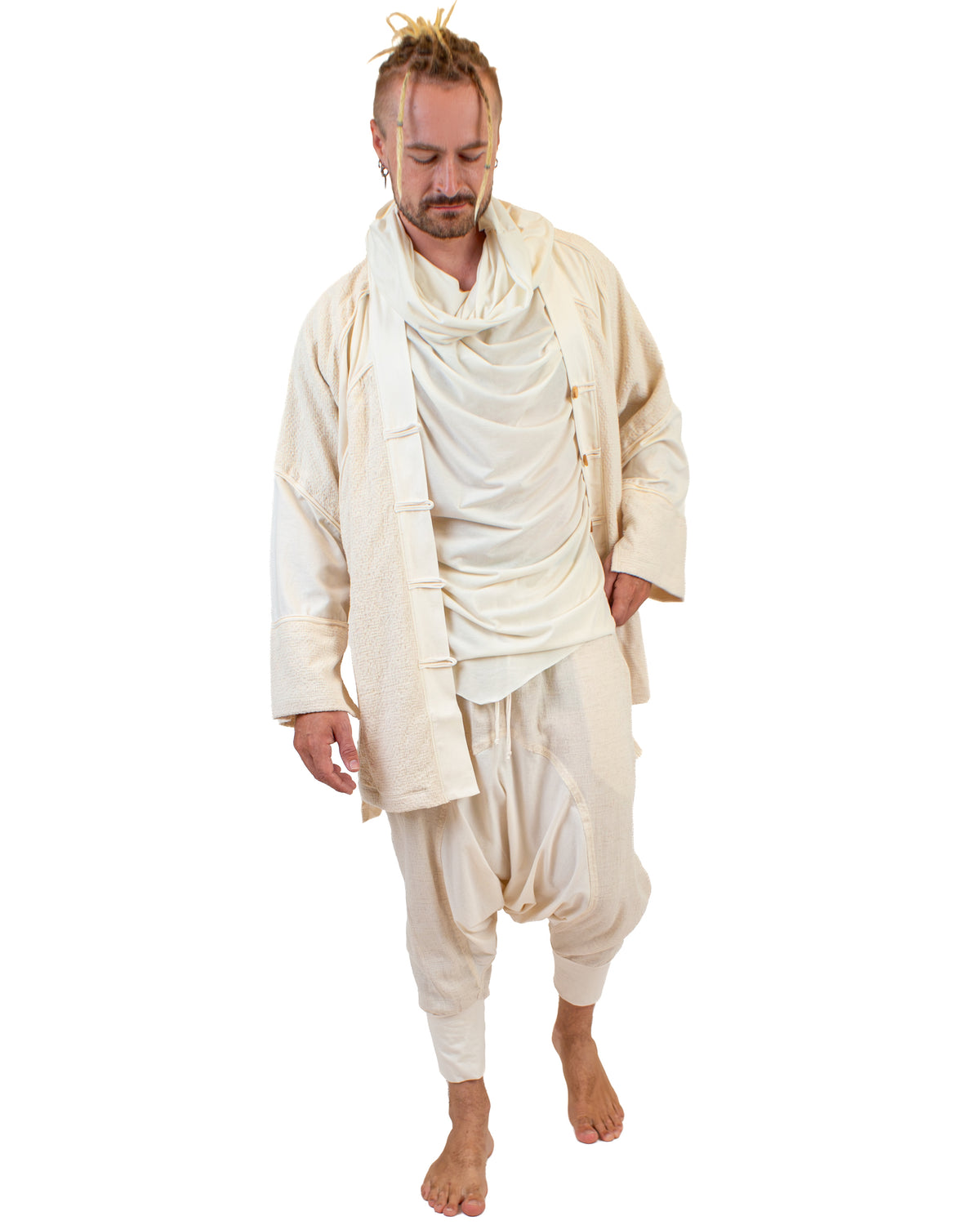SHORT LINEN Kimono, Linen-Cotton Blend Kimono BestPlanNoPlan