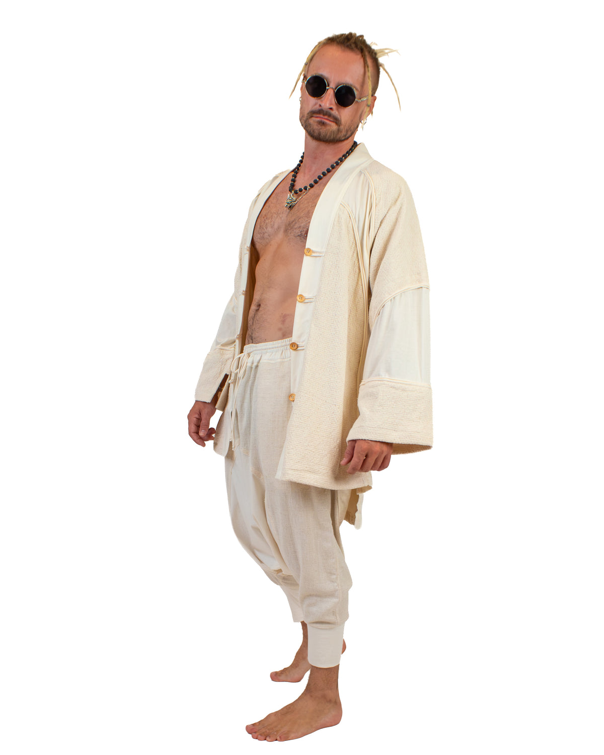 SHORT LINEN Kimono, Linen-Cotton Blend Kimono BestPlanNoPlan