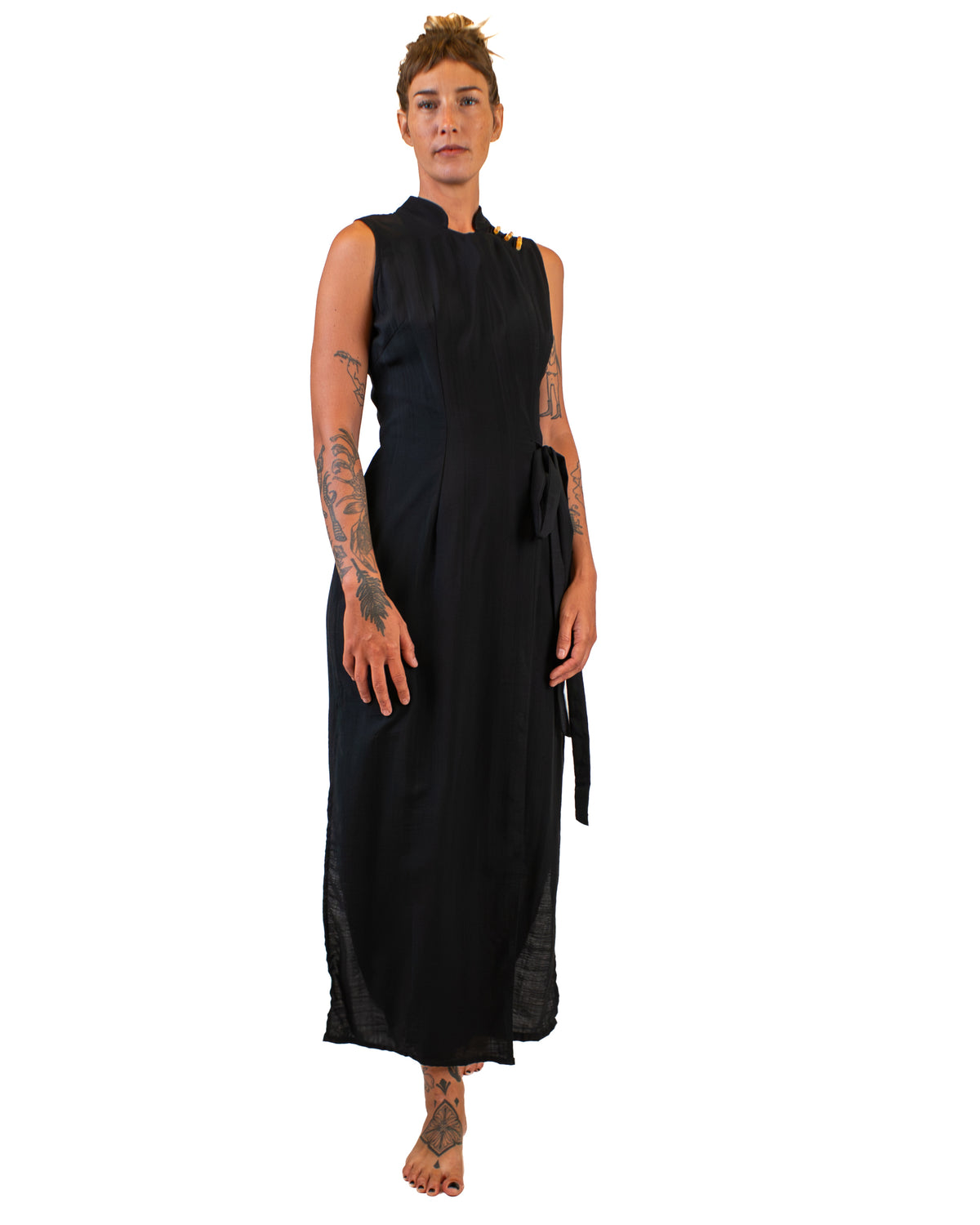 ZEN Silk-Cotton Wrap Dress Dress BestPlanNoPlan