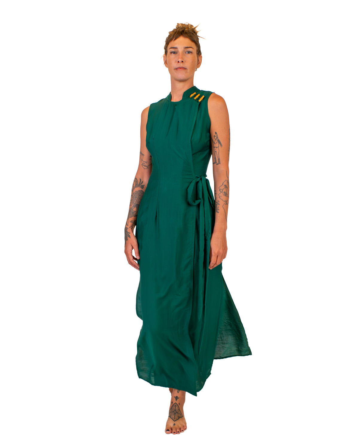ZEN Silk-Cotton Wrap Dress Dress BestPlanNoPlan