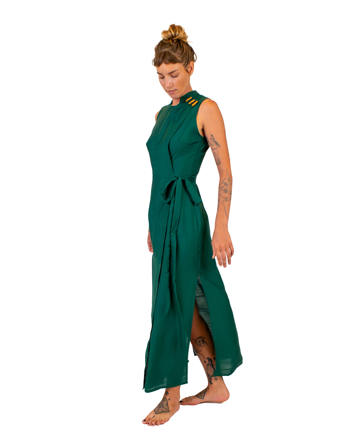 ZEN Silk-Cotton Wrap Dress Dress BestPlanNoPlan