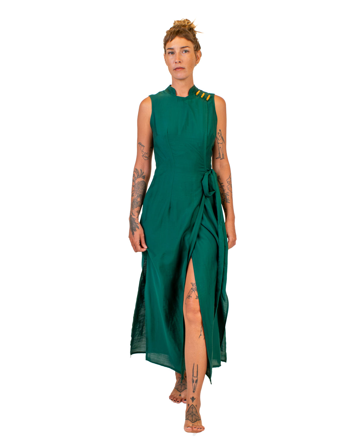 ZEN Silk-Cotton Wrap Dress Dress BestPlanNoPlan