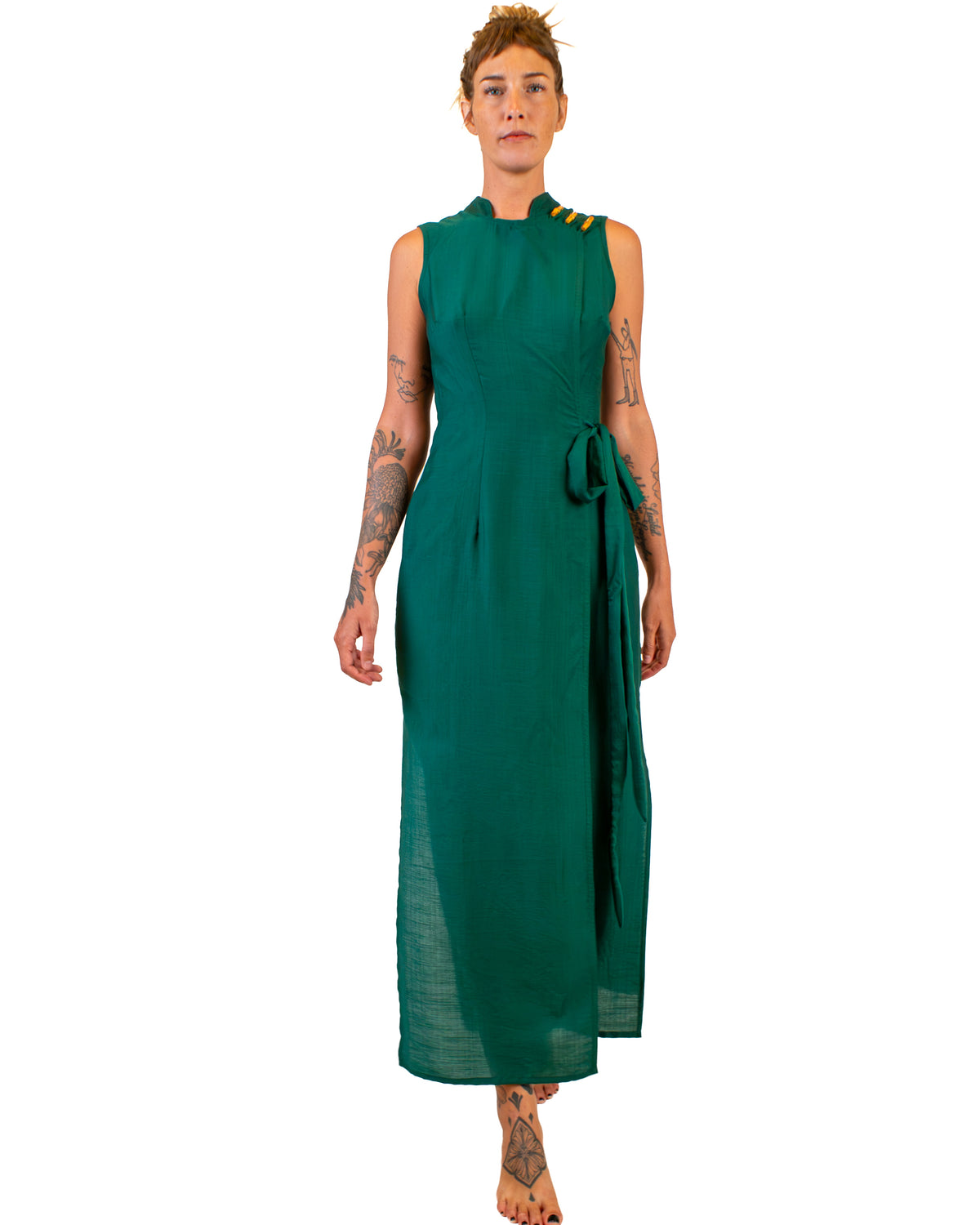 ZEN Silk-Cotton Wrap Dress Dress BestPlanNoPlan