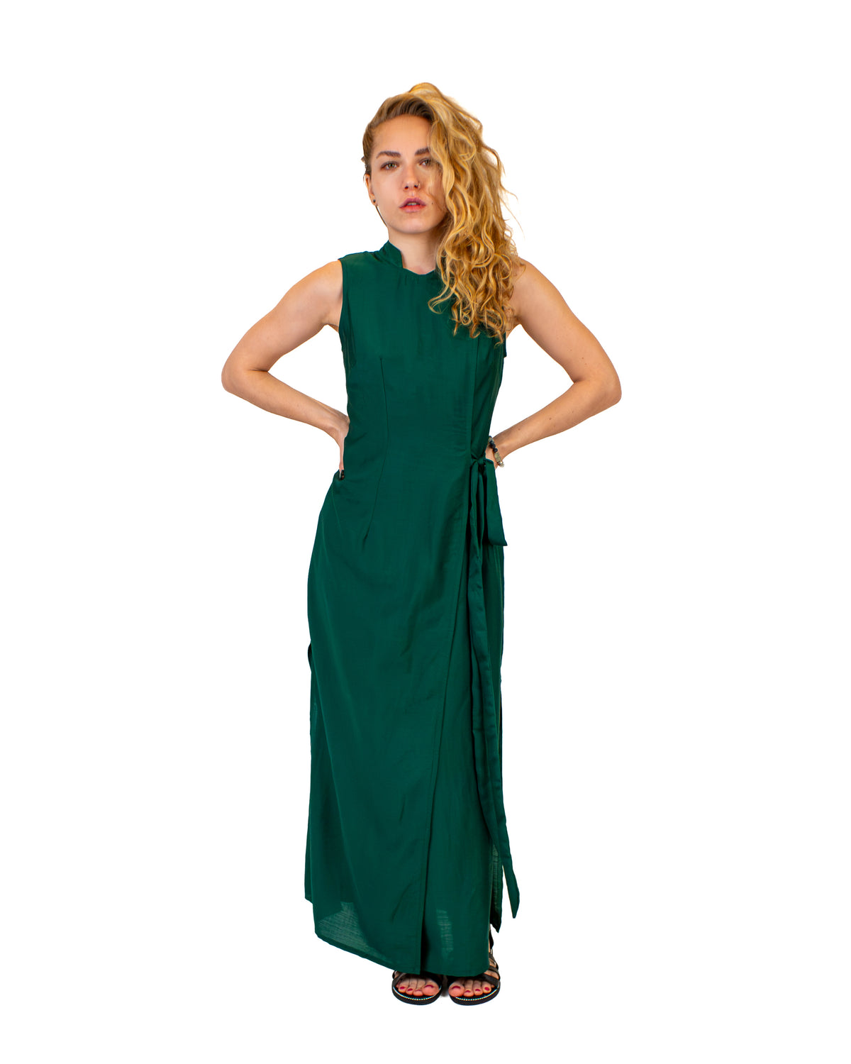 ZEN Silk-Cotton Wrap Dress Dress BestPlanNoPlan