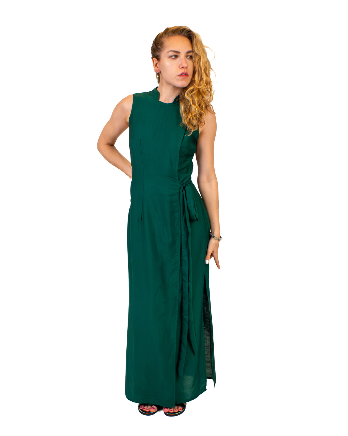 ZEN Silk-Cotton Wrap Dress Dress BestPlanNoPlan