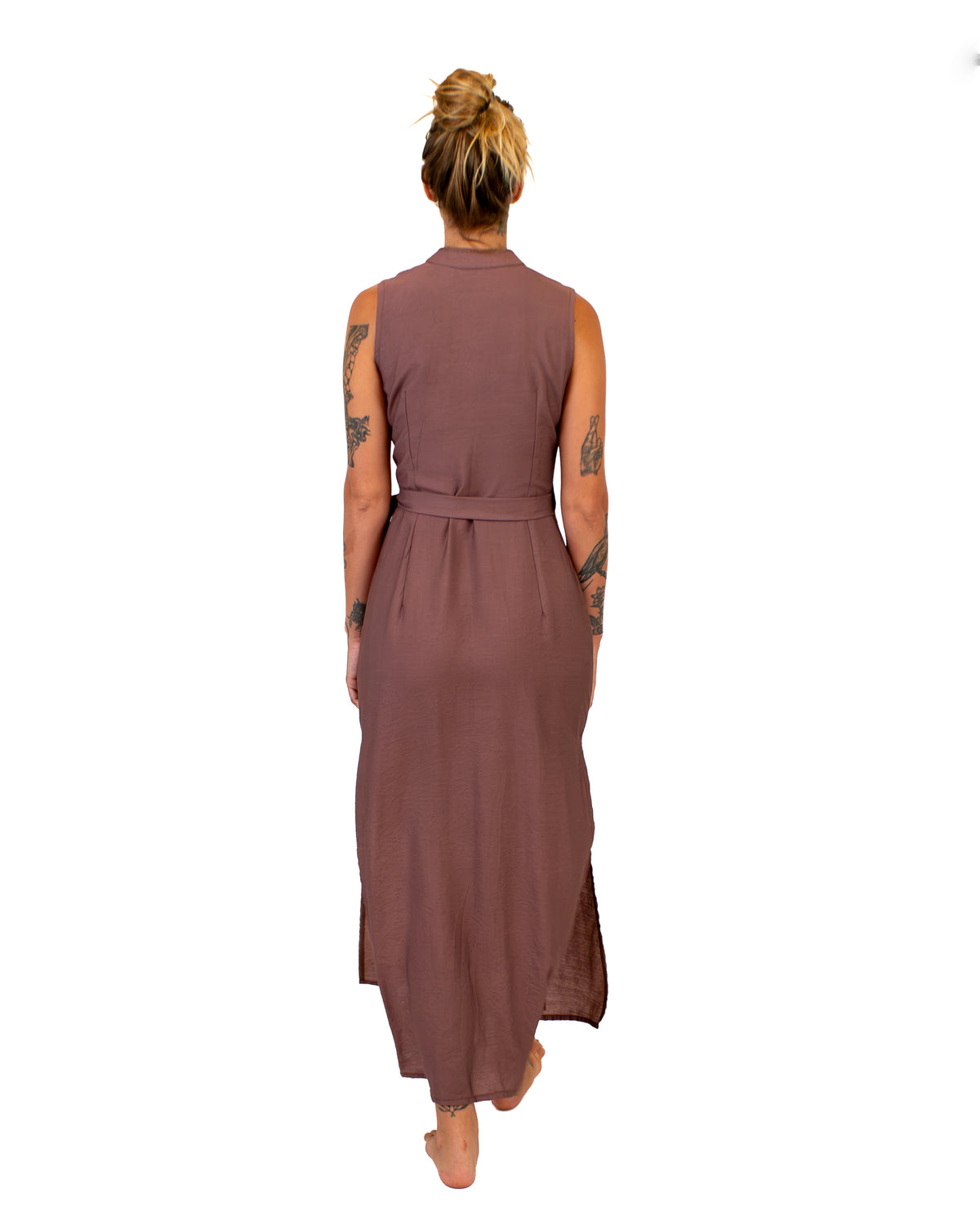 ZEN Silk-Cotton Wrap Dress BestPlanNoPlan Mauve